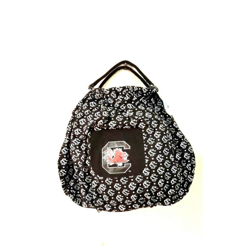 SOUTH CAROLINA GAMECOCKS BLACK TOTE BAG W/ALLOVER